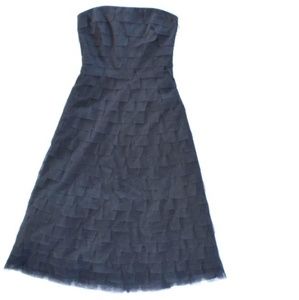 BCBG black strapless tulle cocktail dress